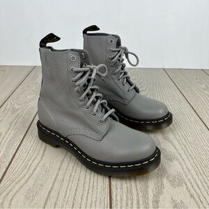 Dr. Marten's 1460 Pascal Virginia Leather Boots L6/EUR37 Zinc Grey $170